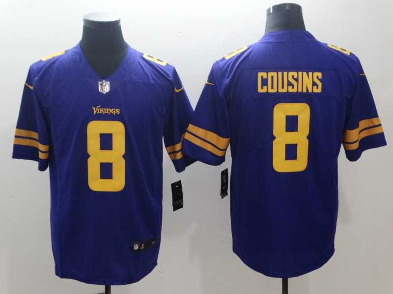 Nike Vikings 8 Kirk Cousins Purple Color Rush Limited Jersey,We sell and wholesale Nike Vikings 8 Kirk Cousins Purple Color Rush Limited Jersey on line form chian!